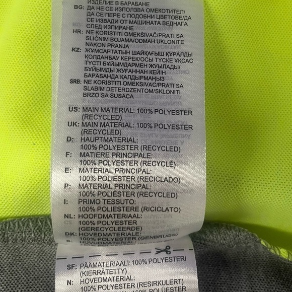 Adidas Short Sleeve Polo‎ Shirt in Neon Green Grey Size Large - Picture 4 of 4